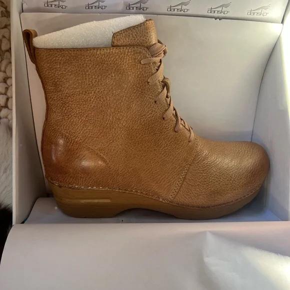 Dansko Sigourney Distressed Honey Boot - Picture 2 of 4